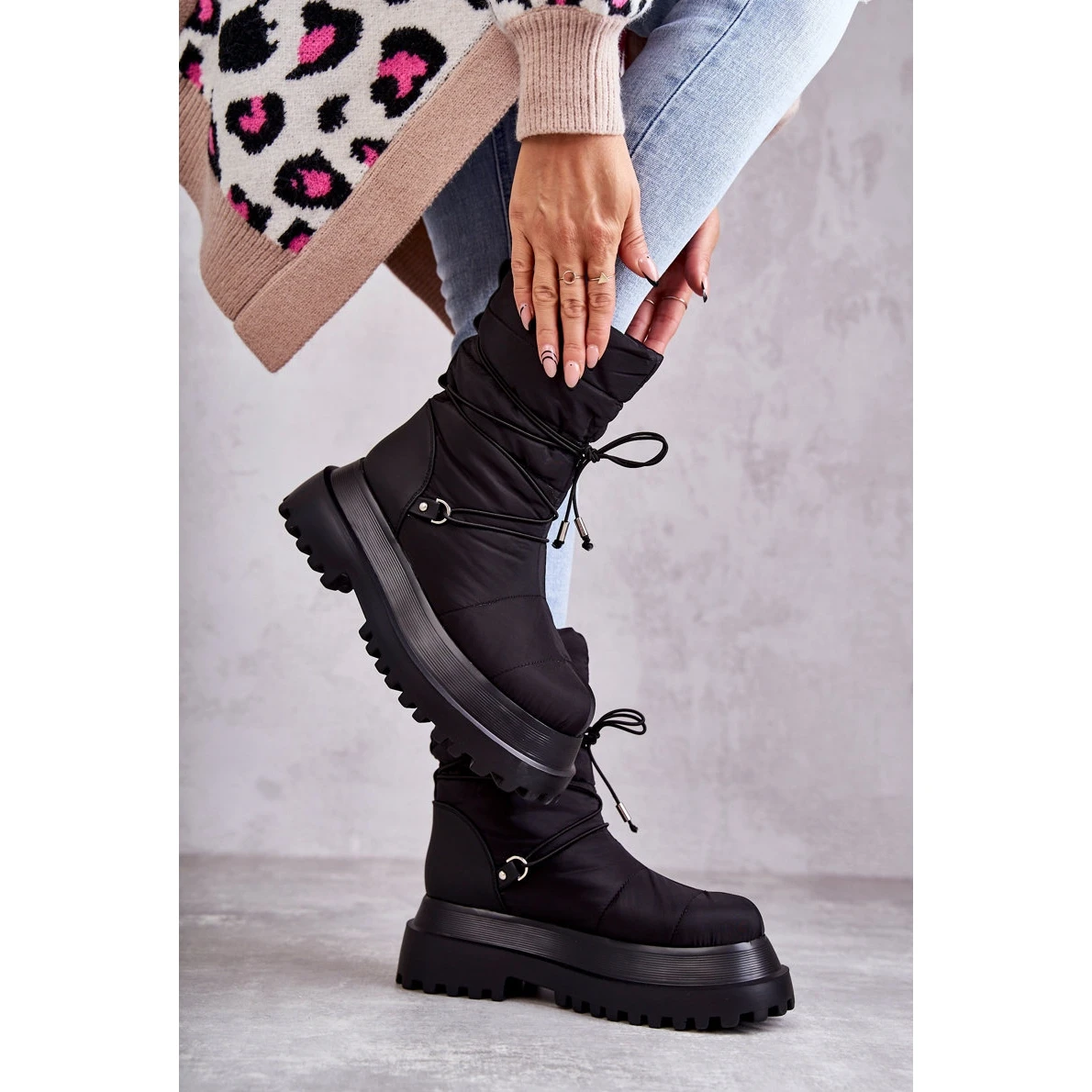 FS1 Bottes De Neige Pour Femmes Sur La Plateforme Lilou Noire Le Noir 1 FS1 Bottes De Neige Pour Femmes Sur La Plateforme Lilou Noire Le Noir