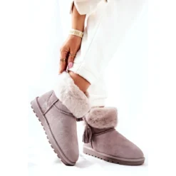 FS1 Mukluki Bottes De Neige Chaudes Fringe Gris Sorella -Lumière Écarlate Bottes fs1 mukluki bottes de neige chaudes fringe gris sorella 5 2000x2000 1