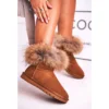 HAN Bottes De Neige En Cuir Pour Femmes Mukluki Avec Fourrure Snow Fox Brun