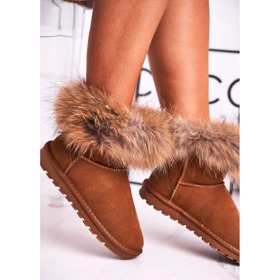 HAN Bottes De Neige En Cuir Pour Femmes Mukluki Avec Fourrure Snow Fox Brun 3 HAN Bottes De Neige En Cuir Pour Femmes Mukluki Avec Fourrure Snow Fox Brun – Image 3