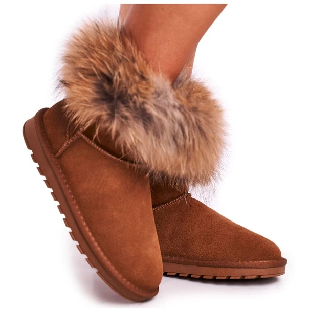 HAN Bottes De Neige En Cuir Pour Femmes Mukluki Avec Fourrure Snow Fox Brun 7 HAN Bottes De Neige En Cuir Pour Femmes Mukluki Avec Fourrure Snow Fox Brun – Image 7