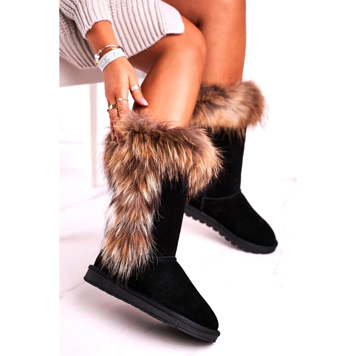 HAN Bottes De Neige Femme Avec Fourrure Avec Fourrure Daim Noir Balvin Le Noir 1 HAN Bottes De Neige Femme Avec Fourrure Avec Fourrure Daim Noir Balvin Le Noir