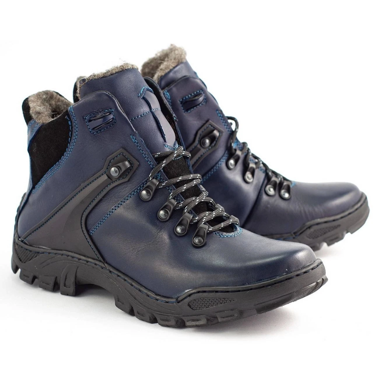 KENT Chaussures D'hiver Pour Hommes Bottes De Neige 119, Trekking, Bleu Marine 2 KENT Chaussures D'hiver Pour Hommes Bottes De Neige 119, Trekking, Bleu Marine – Image 2
