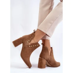 Lewski Shoes Bottes Femme Daim Avec Découpes Gauche 3075 Camel Brun -Lumière Écarlate Bottes lewski shoes bottes femme daim avec decoupes gauche 3075 camel brun 4 2000x2000 1