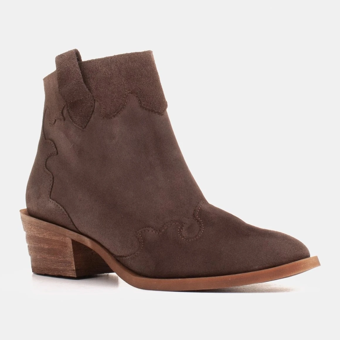 Marco Shoes Bottes De Cowboy Marron En Peau De Chamois Véritable Sans Isolation Brun 1 Marco Shoes Bottes De Cowboy Marron En Peau De Chamois Véritable Sans Isolation Brun