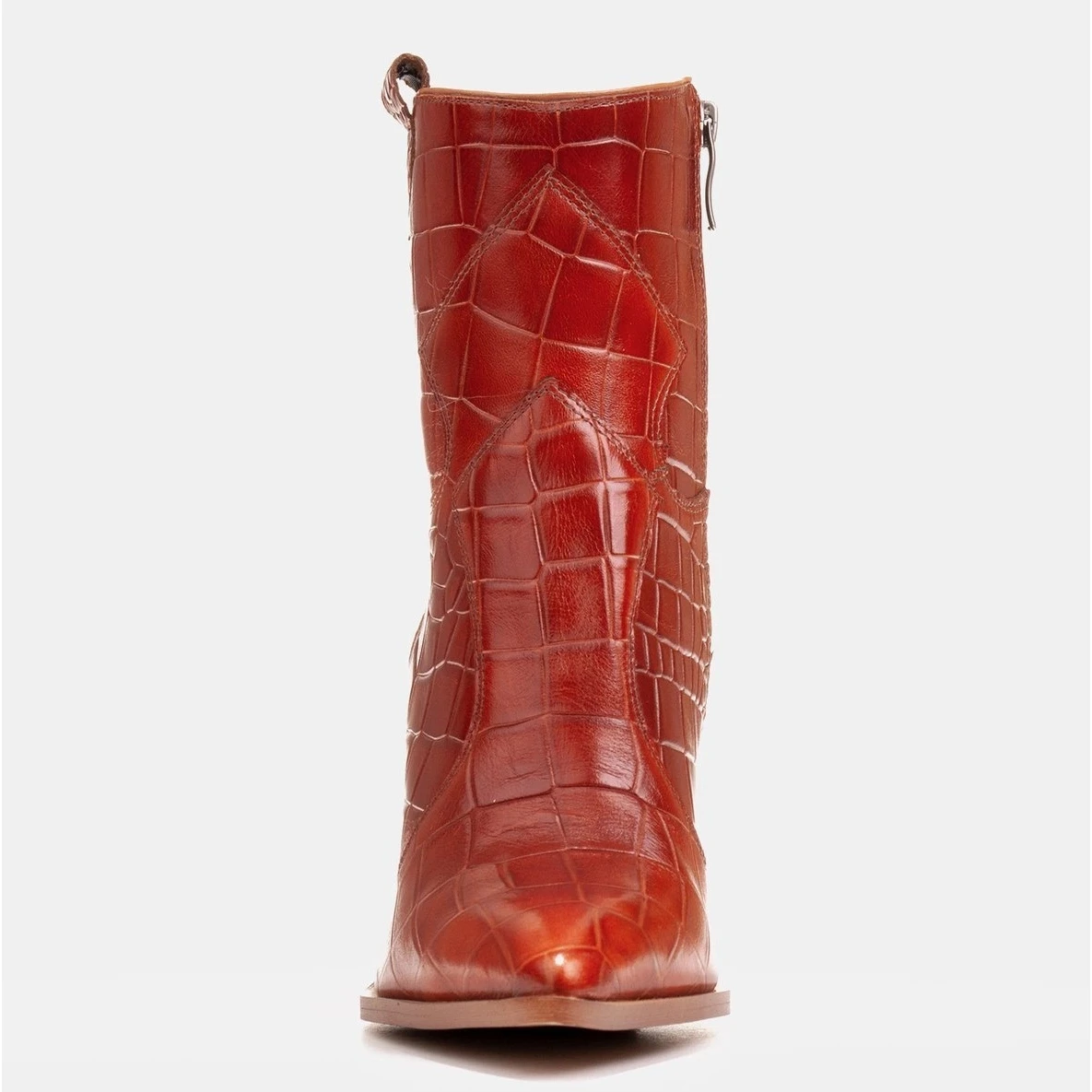 Marco Shoes Bottes De Cowboy Pour Femmes En Cuir Naturel Avec Gaufrage Brun 2 Marco Shoes Bottes De Cowboy Pour Femmes En Cuir Naturel Avec Gaufrage Brun – Image 2