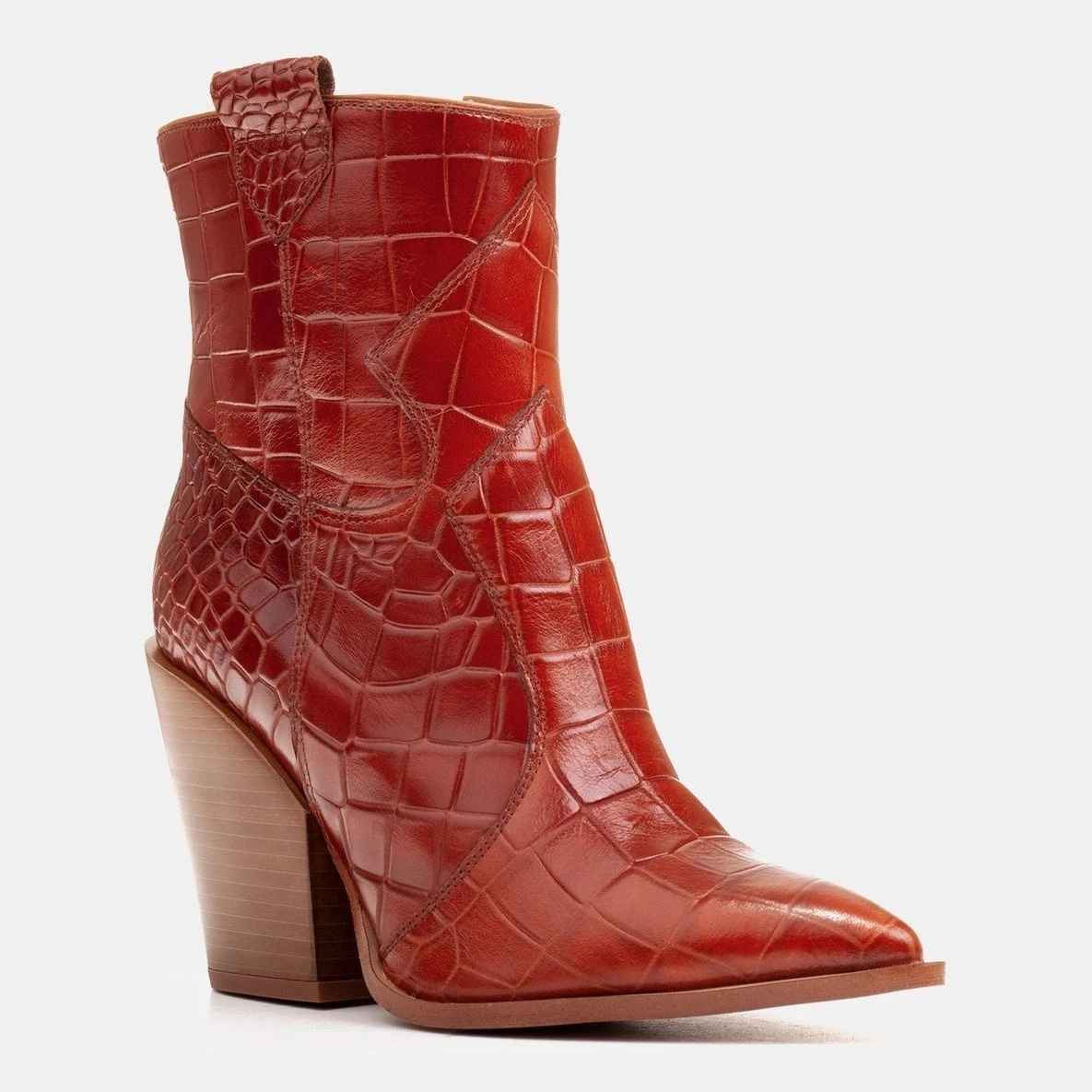 Marco Shoes Bottes De Cowboy Pour Femmes En Cuir Naturel Avec Gaufrage Brun 3 Marco Shoes Bottes De Cowboy Pour Femmes En Cuir Naturel Avec Gaufrage Brun – Image 3