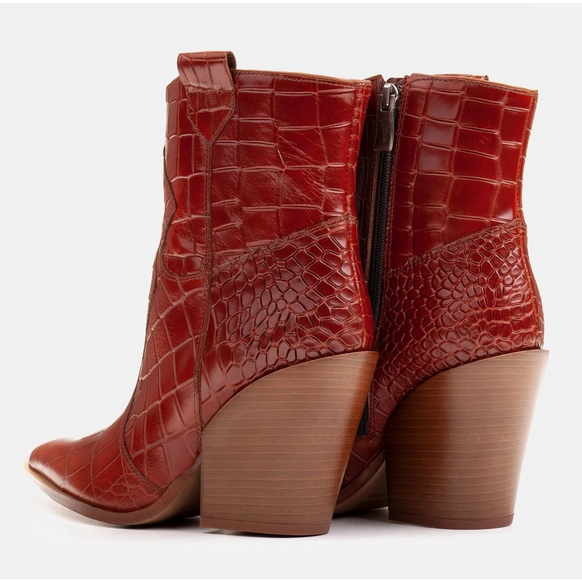 Marco Shoes Bottes De Cowboy Pour Femmes En Cuir Naturel Avec Gaufrage Brun 7 Marco Shoes Bottes De Cowboy Pour Femmes En Cuir Naturel Avec Gaufrage Brun – Image 7