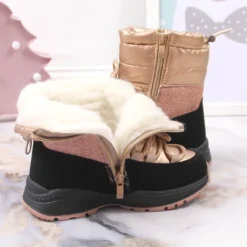 News Bottes De Neige Fille, Isolées En Laine De Mouton, Dorées Le Noir D'or -Lumière Écarlate Bottes news bottes de neige fille isolees en laine de mouton dorees le noir dor 3 2000x2000 1