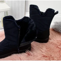 News Bottes De Neige Imperméables Pour Femme, Bleu Marine -Lumière Écarlate Bottes news bottes de neige impermeables pour femme bleu marine 4 2000x2000 1