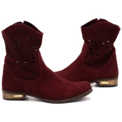 Olivier Bottes Ajourées Jess Bordeaux Confortables Rouge -Lumière Écarlate Bottes olivier bottes ajourees jess bordeaux confortables rouge 3 2000x2000 1