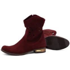 Olivier Bottes Ajourées Jess Bordeaux Confortables Rouge -Lumière Écarlate Bottes olivier bottes ajourees jess bordeaux confortables rouge 4 2000x2000 1