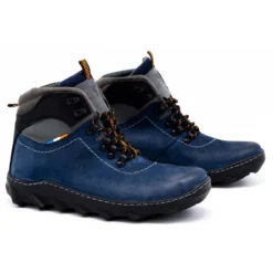 Olivier Bottes D'hiver Cuir Homme 150GT Bleu Marine -Lumière Écarlate Bottes olivier bottes dhiver cuir homme 150gt bleu marine 3 2000x2000 1