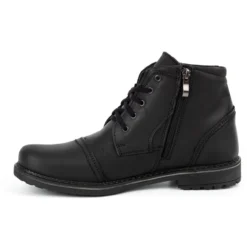 Olivier Bottes D'hiver En Cuir Pour Hommes 132GT Noir Le Noir