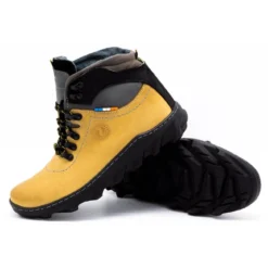 Olivier Bottes D'hiver En Cuir Pour Hommes 150GT Jaune -Lumière Écarlate Bottes olivier bottes dhiver en cuir pour hommes 150gt jaune 3 2000x2000 1