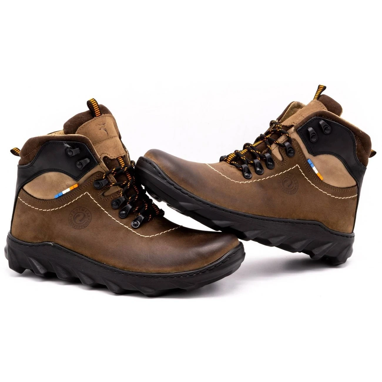 Olivier Bottes D'hiver En Cuir Pour Hommes 150GT Marron Brun 4 Olivier Bottes D'hiver En Cuir Pour Hommes 150GT Marron Brun – Image 4