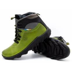 Olivier Bottes D'hiver En Cuir Pour Hommes 150GT Vert -Lumière Écarlate Bottes olivier bottes dhiver en cuir pour hommes 150gt vert 4 2000x2000 1