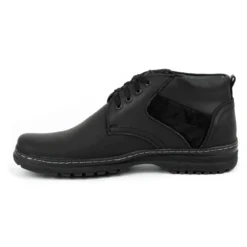 Olivier Bottes D'hiver En Cuir Pour Hommes 219GT Noir Le Noir