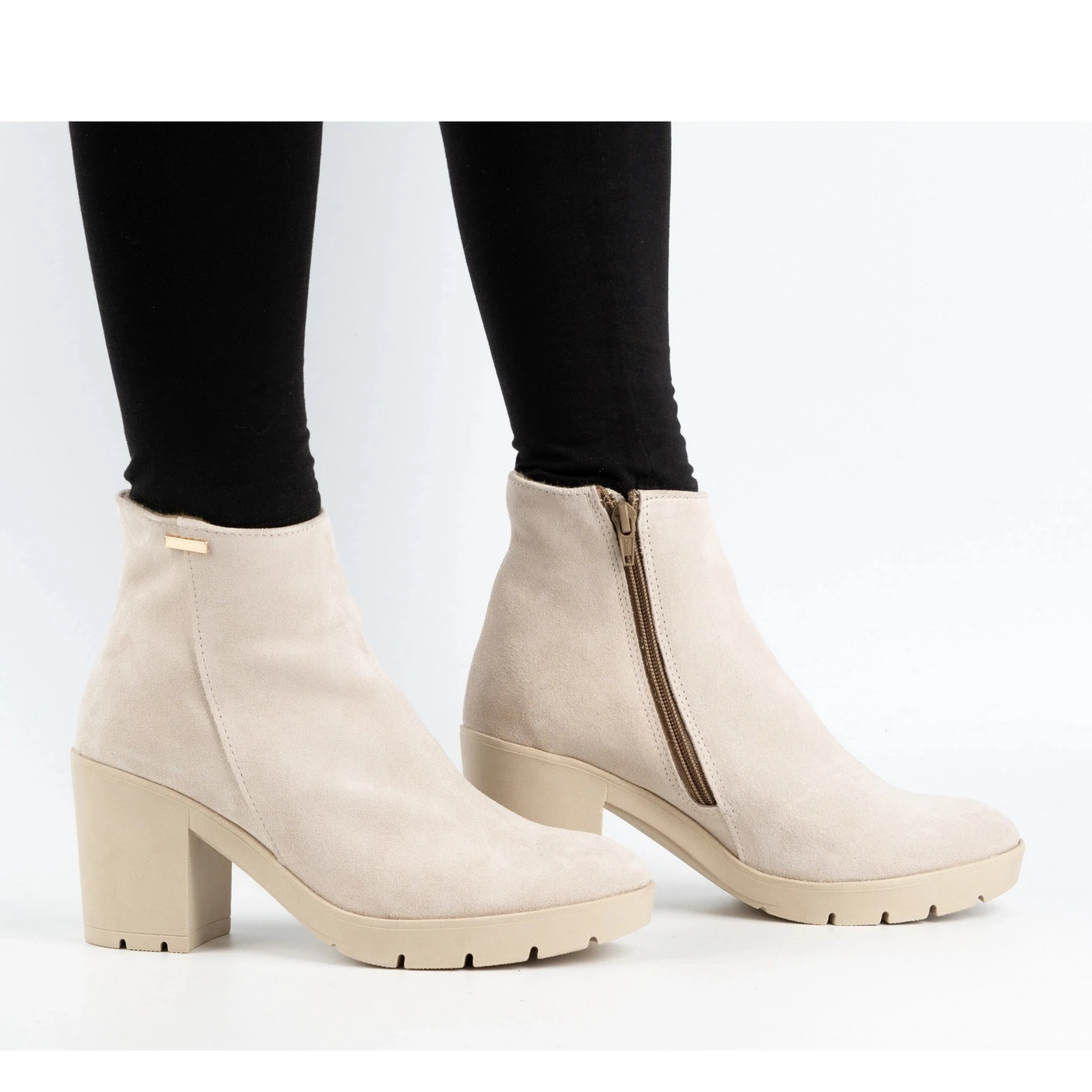 Olivier Bottes Isolées Riva En Suède Beige Clair Pour Femmes 2 Olivier Bottes Isolées Riva En Suède Beige Clair Pour Femmes – Image 2