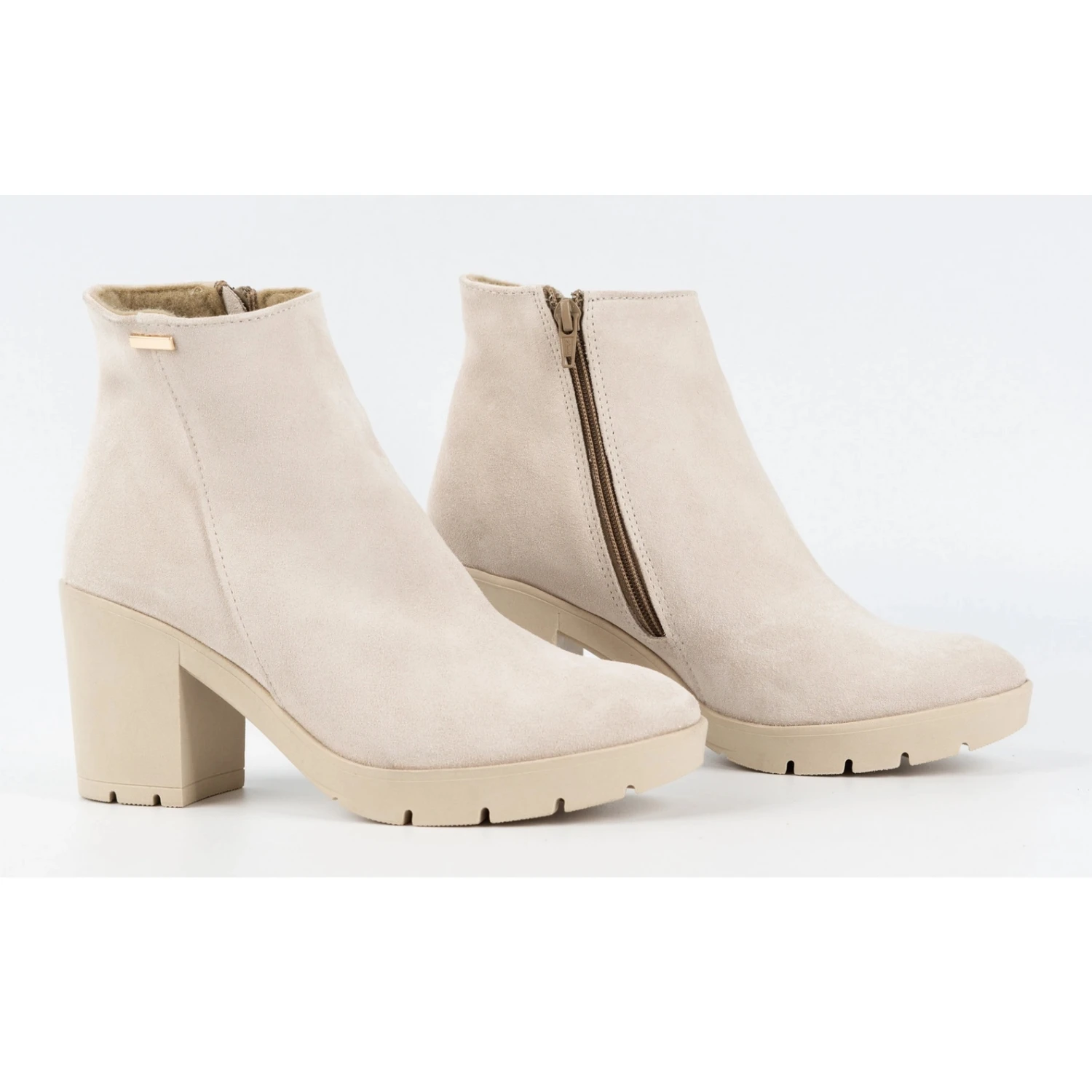 Olivier Bottes Isolées Riva En Suède Beige Clair Pour Femmes 7 Olivier Bottes Isolées Riva En Suède Beige Clair Pour Femmes – Image 7