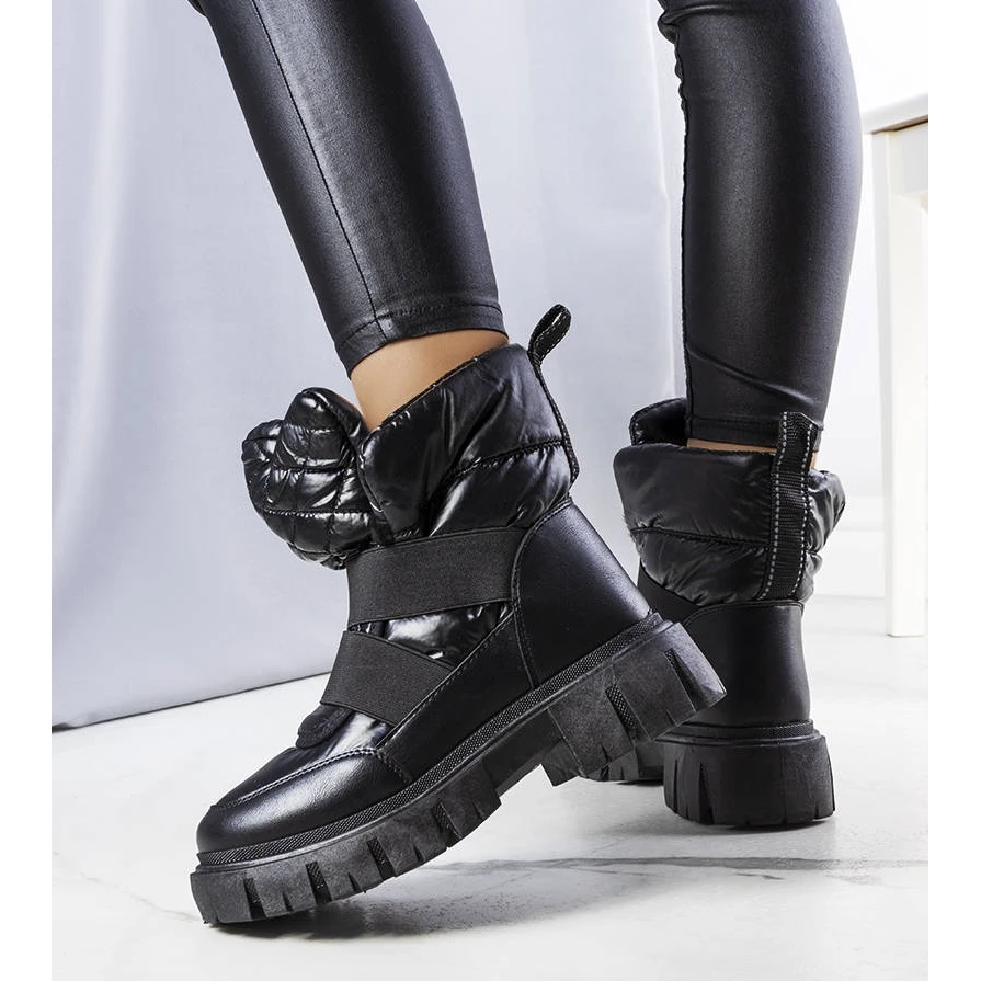 PA1 Bottes De Neige à Enfiler Isolées Noires De Francisco Le Noir 2 PA1 Bottes De Neige à Enfiler Isolées Noires De Francisco Le Noir – Image 2