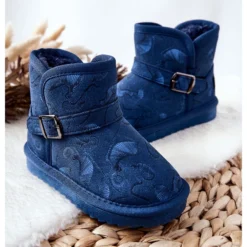 PA1 Bottes De Neige Enfant Fourrure Bleu Marine Kawai -Lumière Écarlate Bottes pa1 bottes de neige enfant fourrure bleu marine kawai 3 2000x2000 1