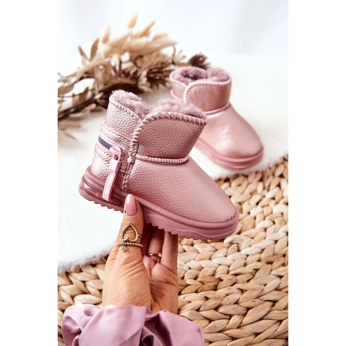PA1 Bottes De Neige Enfant Rose Frosty 6 PA1 Bottes De Neige Enfant Rose Frosty – Image 6