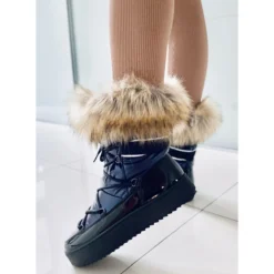 PA1 Bottes De Neige Femme Amerie Bleu Le Noir Bleu Marin -Lumière Écarlate Bottes pa1 bottes de neige femme amerie bleu le noir bleu marin 5 2000x2000 1