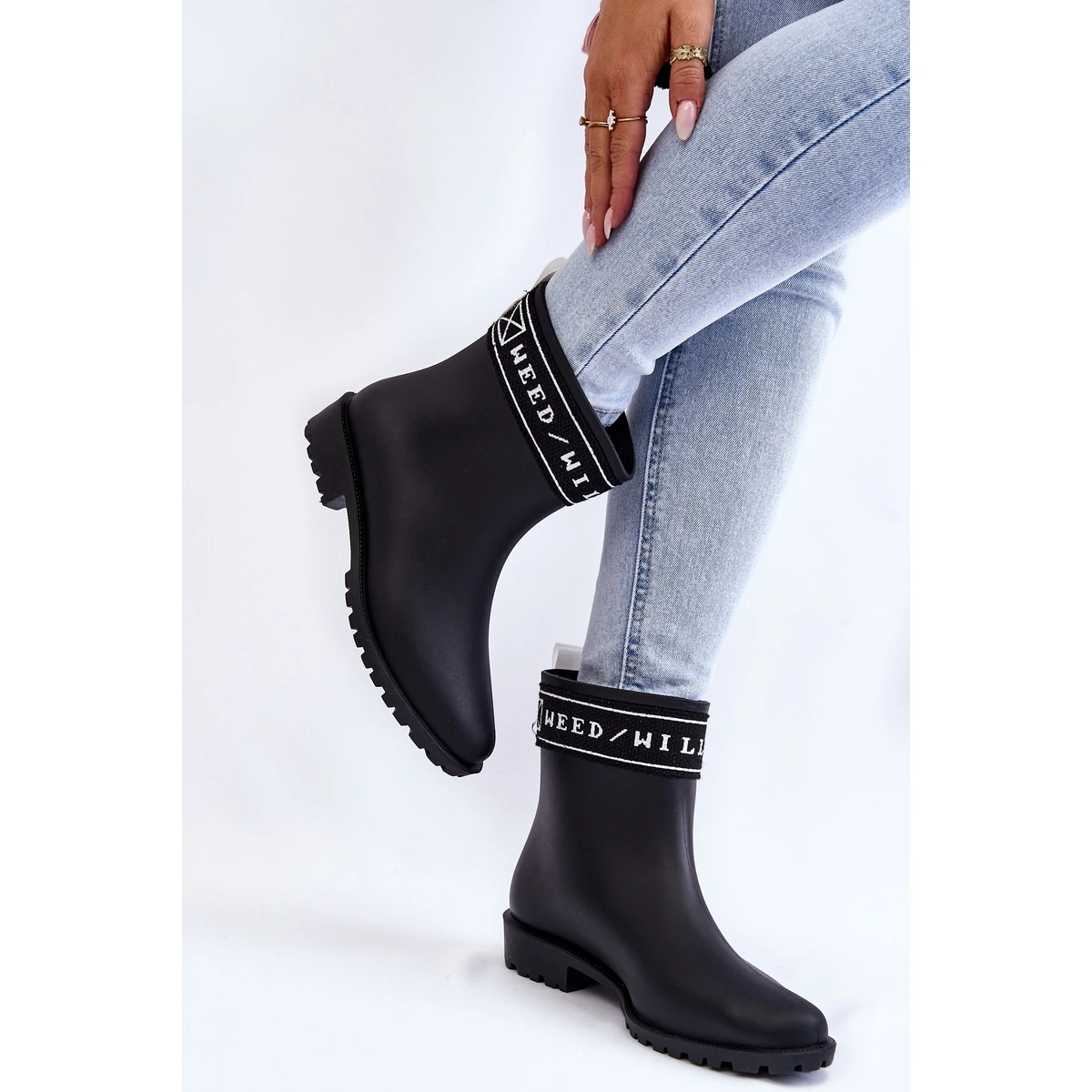 PA1 Bottes De Pluie à Talons Plats Pour Femmes Noir Coreta Le Noir 2 PA1 Bottes De Pluie à Talons Plats Pour Femmes Noir Coreta Le Noir – Image 2