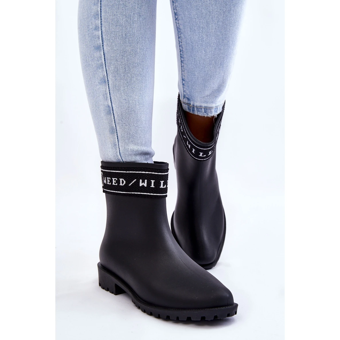 PA1 Bottes De Pluie à Talons Plats Pour Femmes Noir Coreta Le Noir 4 PA1 Bottes De Pluie à Talons Plats Pour Femmes Noir Coreta Le Noir – Image 4