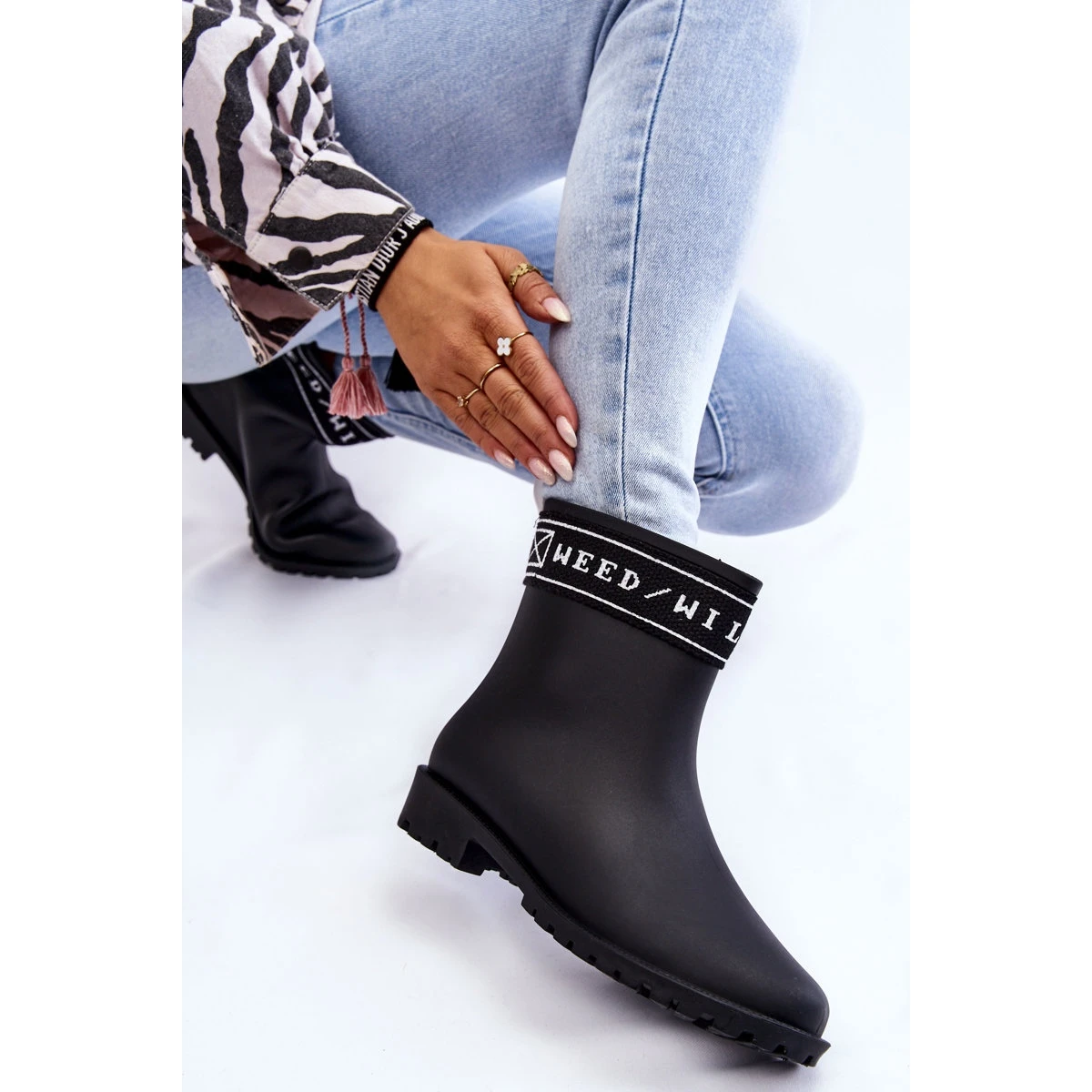 PA1 Bottes De Pluie à Talons Plats Pour Femmes Noir Coreta Le Noir 5 PA1 Bottes De Pluie à Talons Plats Pour Femmes Noir Coreta Le Noir – Image 5