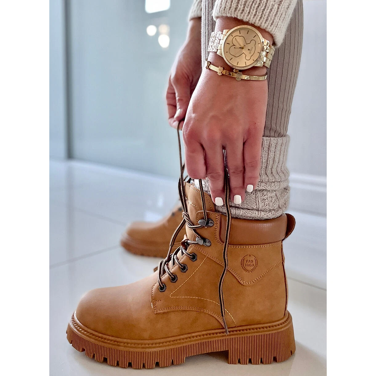 PA1 Bottes De Trappeur Isolées Basco Camel Beige Jaune 4 PA1 Bottes De Trappeur Isolées Basco Camel Beige Jaune – Image 4