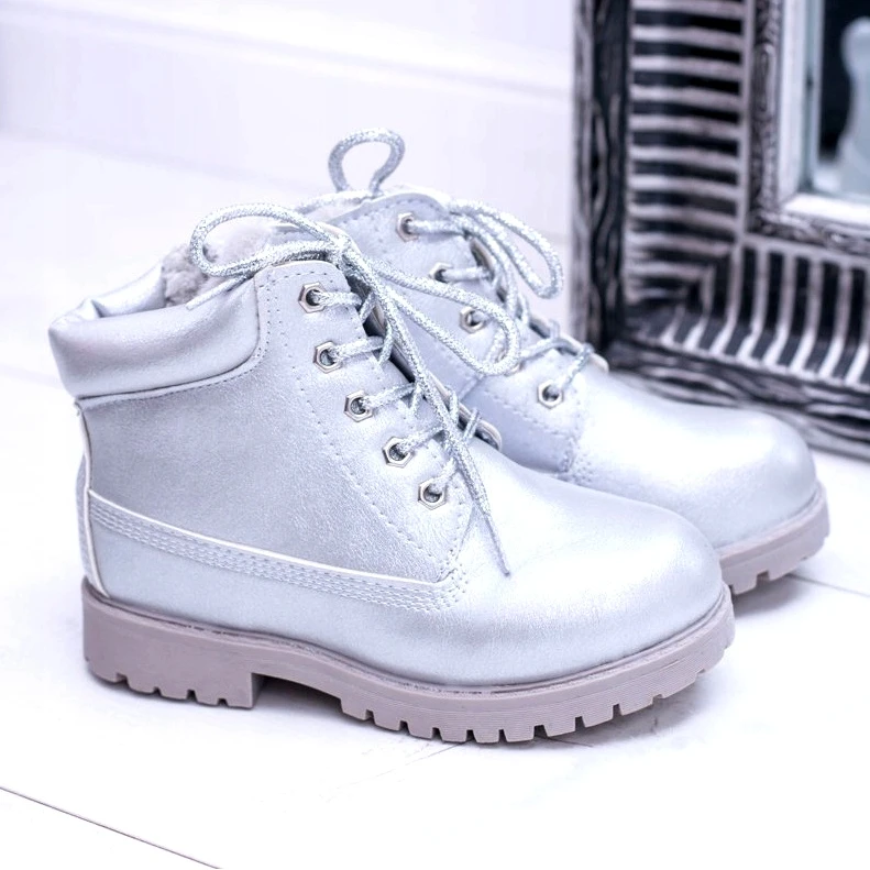 PA1 Bottes Dexter Isolées Argentées De Trappeurs Pour Enfants 3 PA1 Bottes Dexter Isolées Argentées De Trappeurs Pour Enfants – Image 3