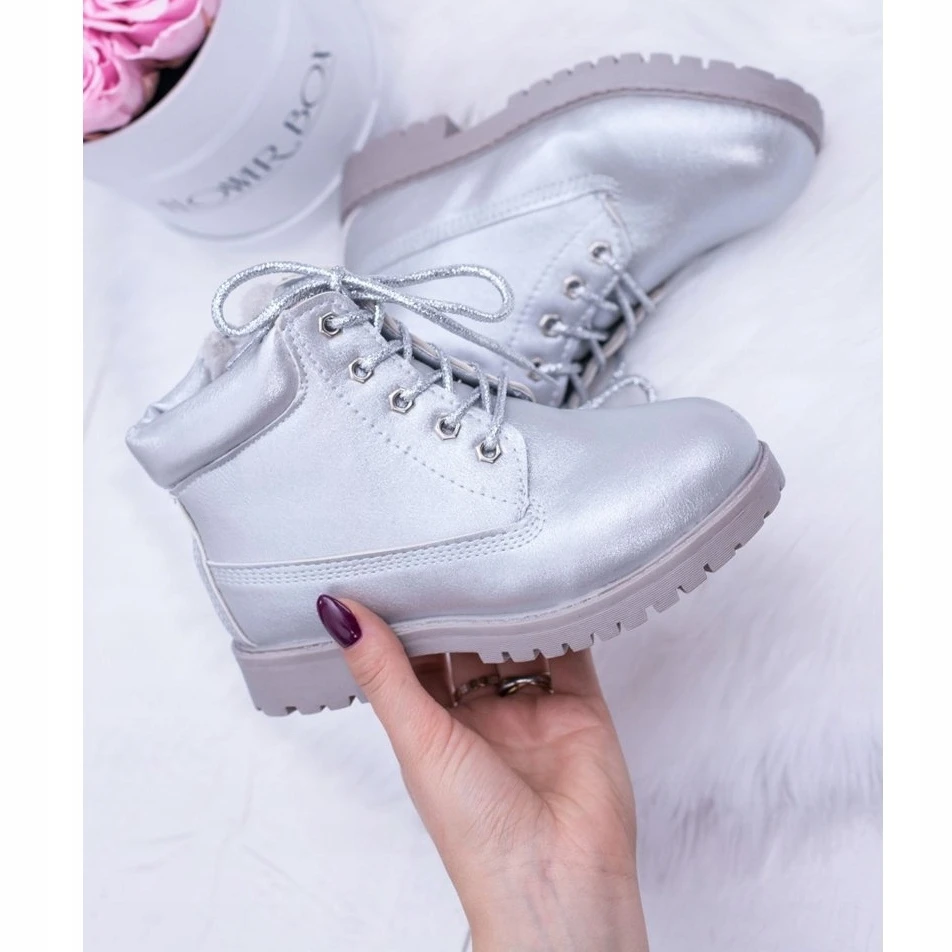 PA1 Bottes Dexter Isolées Argentées De Trappeurs Pour Enfants 4 PA1 Bottes Dexter Isolées Argentées De Trappeurs Pour Enfants – Image 4