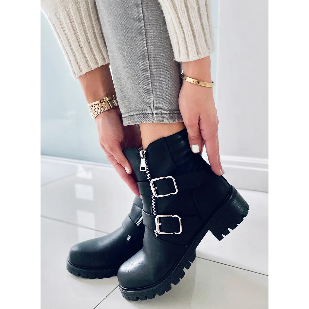 PA1 Bottes Militaires Terry Noires Le Noir 2 PA1 Bottes Militaires Terry Noires Le Noir – Image 2