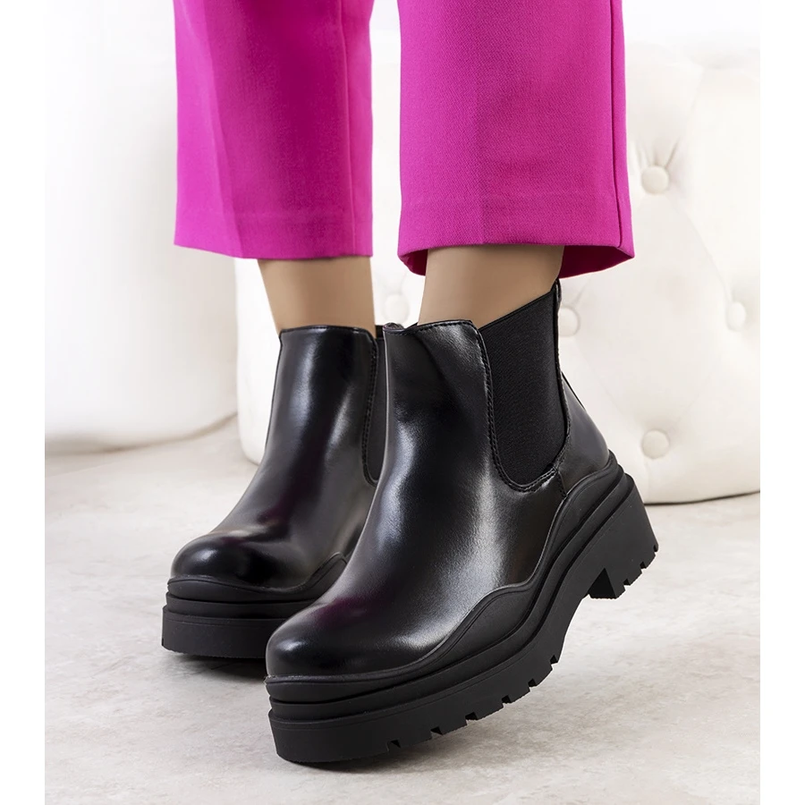 PA1 Bottes Noires Sur La Plateforme Gaffney Le Noir 1 PA1 Bottes Noires Sur La Plateforme Gaffney Le Noir