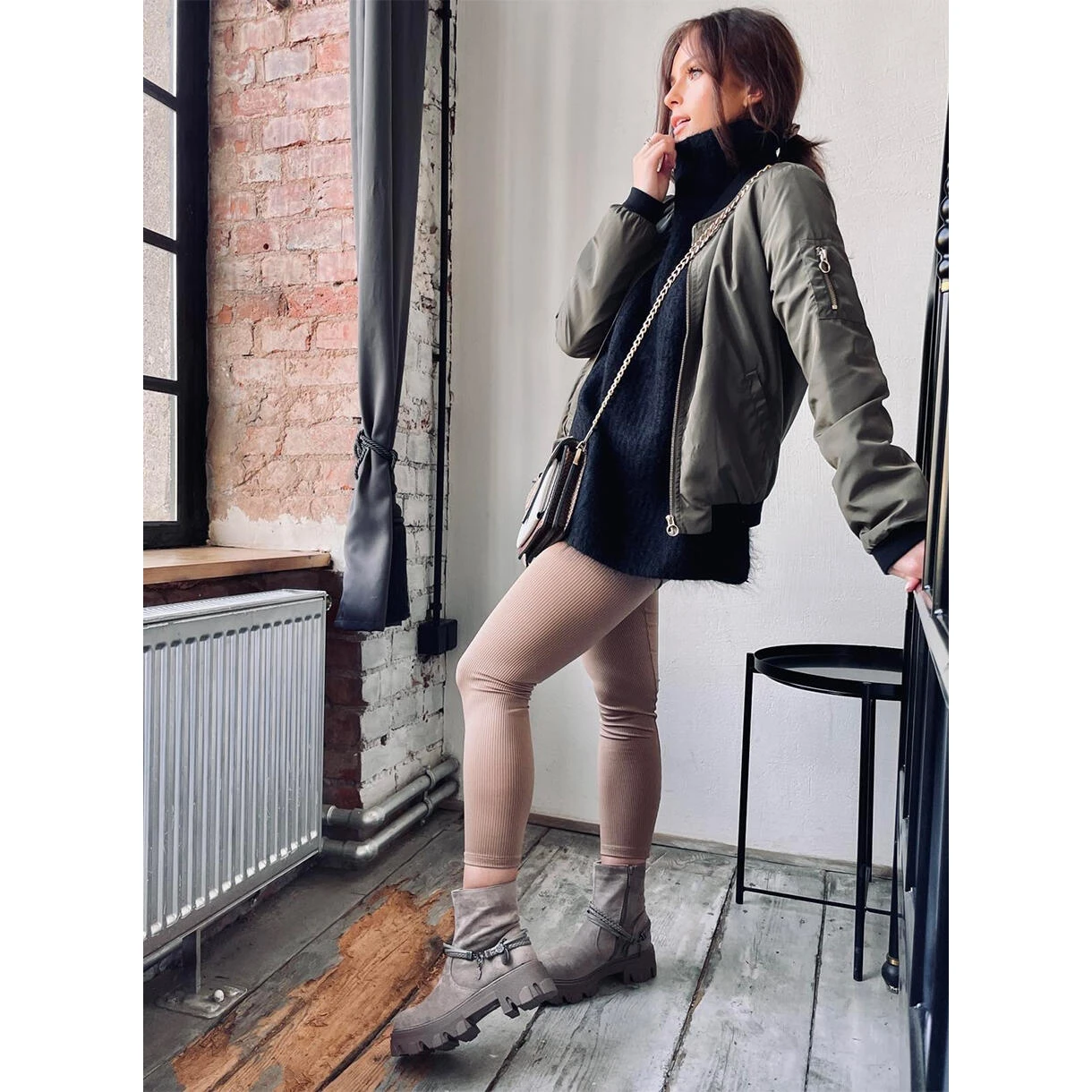 PA1 Bottes Plates Connie Taupe Beige 6 PA1 Bottes Plates Connie Taupe Beige – Image 6