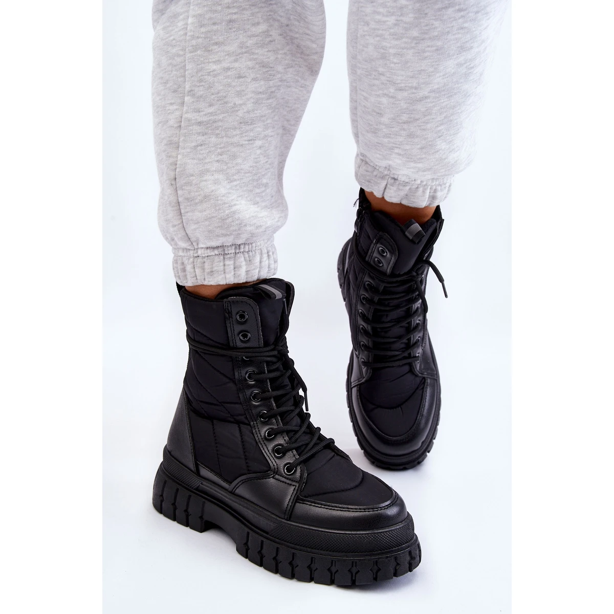 PA1 Bottes Pour Femmes à Lacets Chauffants Noir Ariadna Le Noir 5 PA1 Bottes Pour Femmes à Lacets Chauffants Noir Ariadna Le Noir – Image 5