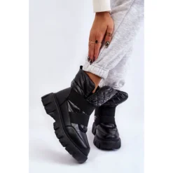 PA1 Bottes Pour Femmes Avec Réchauffement Noir Feritos Le Noir