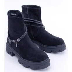 PA1 Connie Bottes Plates Noires Le Noir