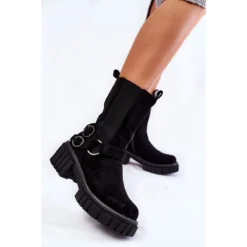 PE1 Bottes Chaudes En Suède Pour Femmes Workers Black Brinnon Le Noir -Lumière Écarlate Bottes pe1 bottes chaudes en suede pour femmes workers black brinnon le noir 4 2000x2000 1