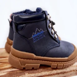 PE1 Bottes Chaudes Enfant Trappers Bleu Marine Walter -Lumière Écarlate Bottes pe1 bottes chaudes enfant trappers bleu marine walter 4 2000x2000 1