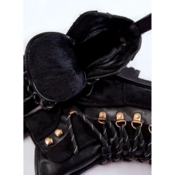 PE1 Bottes Chaudes Noires à Lacets Pour Femmes Jesse Le Noir -Lumière Écarlate Bottes pe1 bottes chaudes noires a lacets pour femmes jesse le noir 7 2000x2000 1