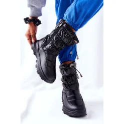 PE1 Bottes De Neige Chaudes Noires Starbone Pour Femmes Avec Fermeture à Glissière Le Noir -Lumière Écarlate Bottes pe1 bottes de neige chaudes noires starbone pour femmes avec fermeture a glissiere le noir 3 2000x2000 1