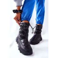 PE1 Bottes De Neige Chaudes Noires Starbone Pour Femmes Avec Fermeture à Glissière Le Noir -Lumière Écarlate Bottes pe1 bottes de neige chaudes noires starbone pour femmes avec fermeture a glissiere le noir 4 2000x2000 1