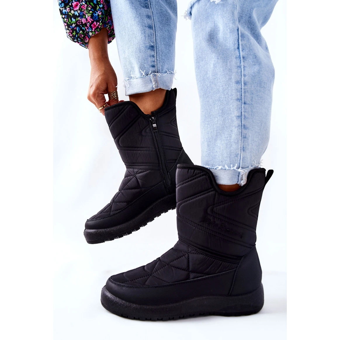 PE1 Bottes De Neige Chaudes Noires Winessa High Le Noir 5 PE1 Bottes De Neige Chaudes Noires Winessa High Le Noir – Image 5