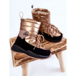 PE1 Bottes De Neige Dorées Leena Warm Pour Enfant Avec Fermeture éclair D'or -Lumière Écarlate Bottes pe1 bottes de neige dorees leena warm pour enfant avec fermeture eclair dor 3 2000x2000 1