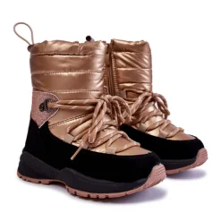 PE1 Bottes De Neige Dorées Leena Warm Pour Enfant Avec Fermeture éclair D'or -Lumière Écarlate Bottes pe1 bottes de neige dorees leena warm pour enfant avec fermeture eclair dor 6 2000x2000 1