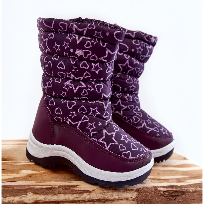 PE1 Bottes De Neige Enfant Warm Purple Terra Violet 2 PE1 Bottes De Neige Enfant Warm Purple Terra Violet – Image 2