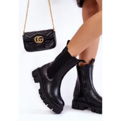 PE1 Bottes De Travail à Plateforme Pour Femmes Noir Aliana Le Noir -Lumière Écarlate Bottes pe1 bottes de travail a plateforme pour femmes noir aliana le noir 5 2000x2000 1